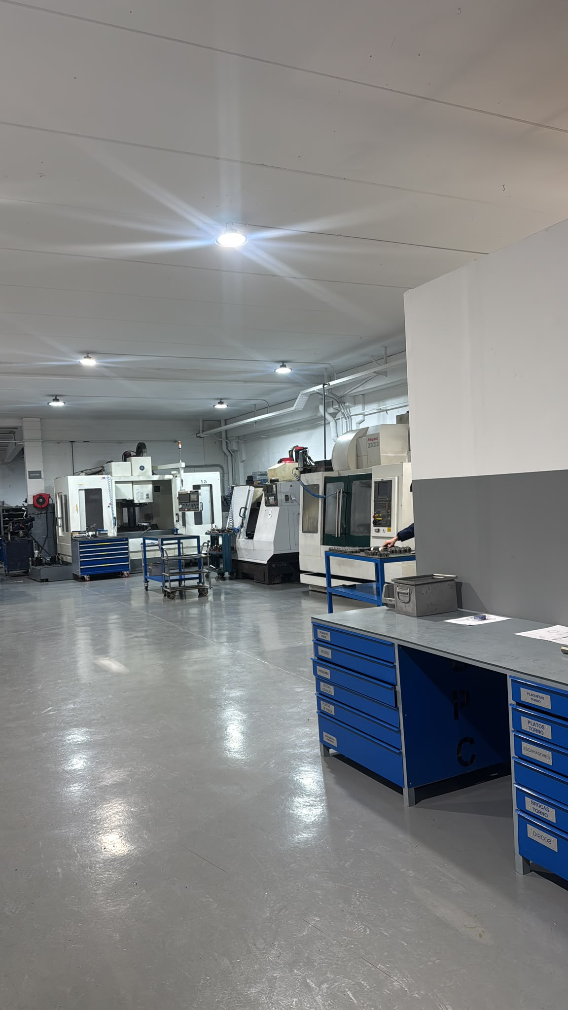 Our CNC machining workshop floor